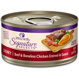 Wellness CORE Signature Selects Natural Grain Free Wet Canned Cat Food, Chunky Beef & Chicken
