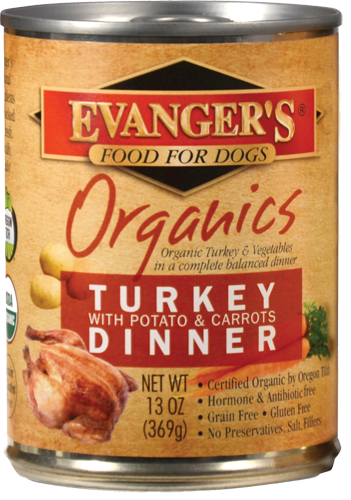 Evangers 100% Organic Turkey with Potato And Carrots Canned Dog Food