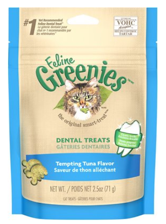 Greenies Feline Dental Tempting Tuna Flavor Cat Treats