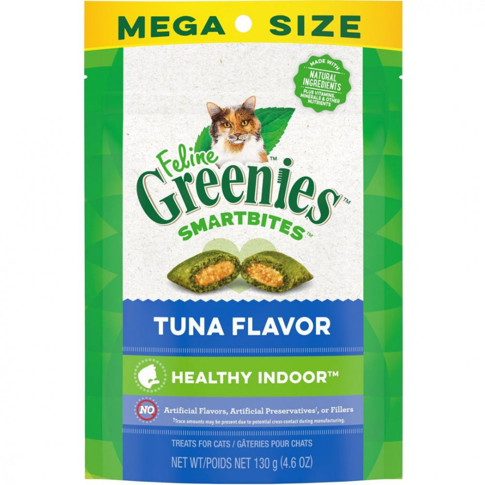 Greenies Feline SmartBites Healthy Indoor Natural Tuna Flavor Soft & Crunchy Adult Cat Treats